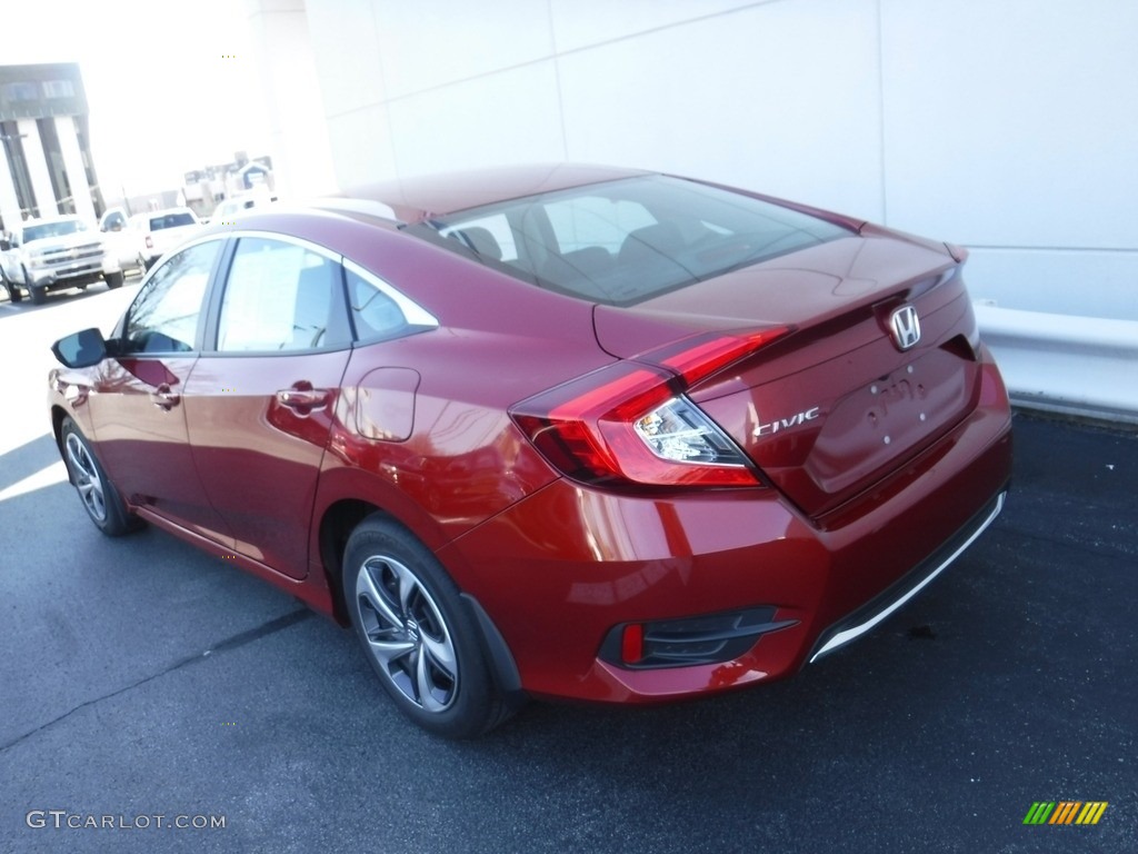 2020 Civic LX Sedan - Molten Lava Pearl / Black photo #8