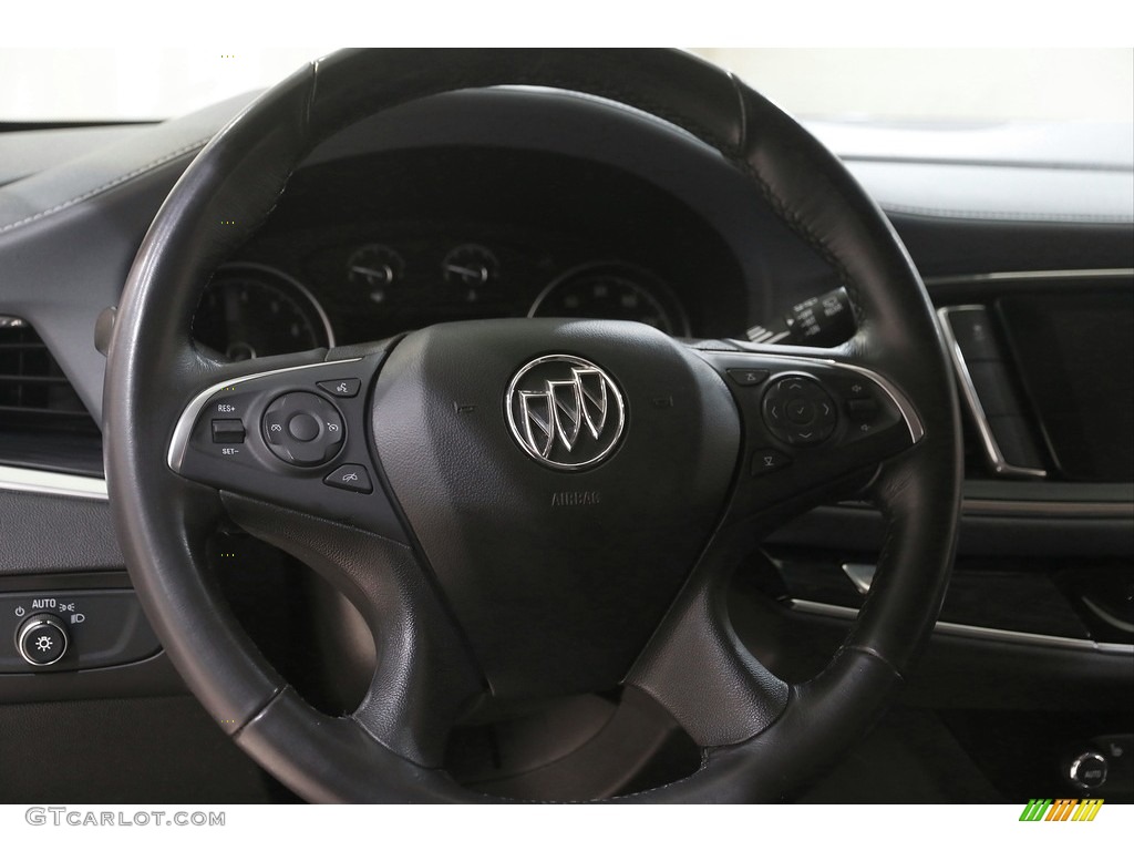 2019 Buick Enclave Preferred Dark Galvanized/Ebony Accents Steering Wheel Photo #145754215