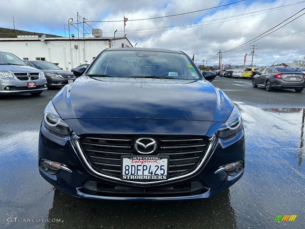 2018 MAZDA3 Grand Touring 4 Door - Deep Crystal Blue Mica / Black photo #2