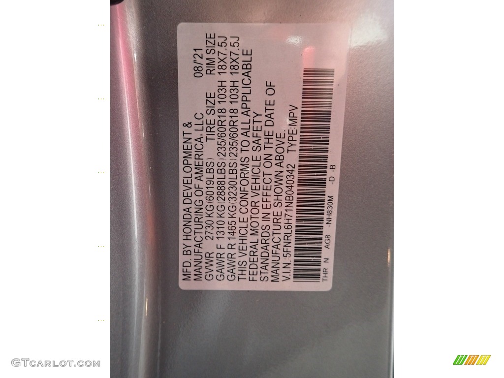 2022 Odyssey EX-L - Lunar Silver Metallic / Mocha photo #36