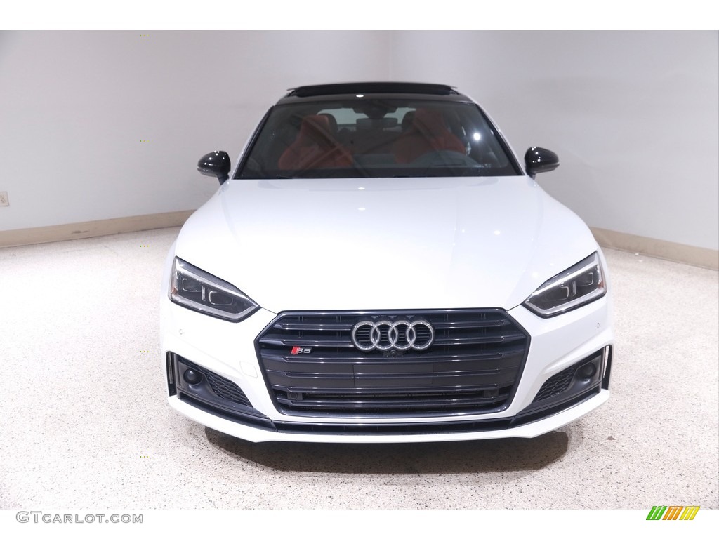 2019 S5 3.0T quattro Sportback - Ibis White / Magma Red photo #2