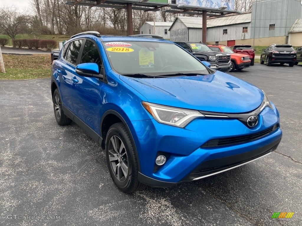 2018 RAV4 XLE - Electric Storm Blue / Black photo #6