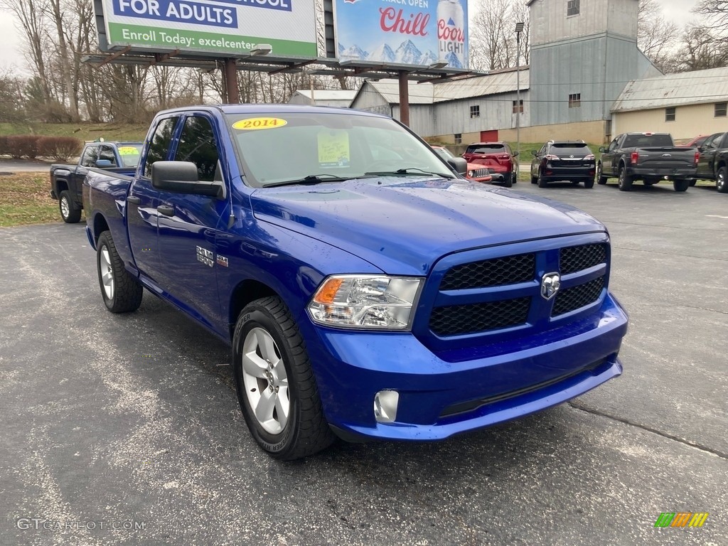 2014 1500 Express Quad Cab - Blue Streak Pearl Coat / Black/Diesel Gray photo #6