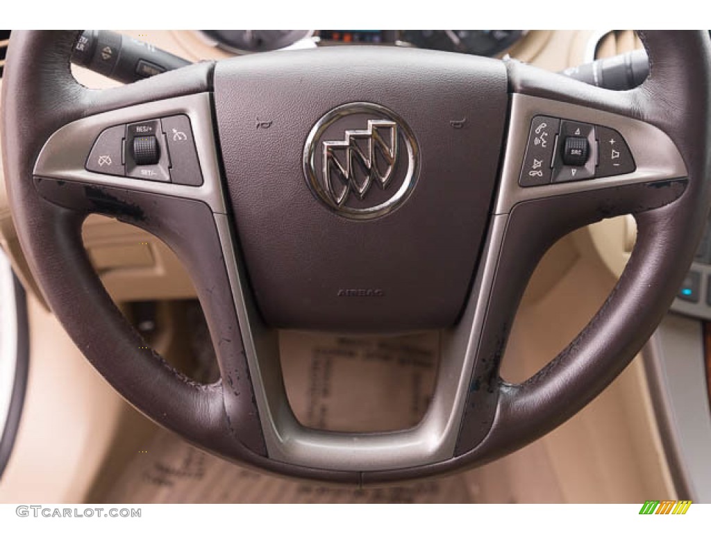 2012 Buick LaCrosse FWD Cashmere Steering Wheel Photo #145760118