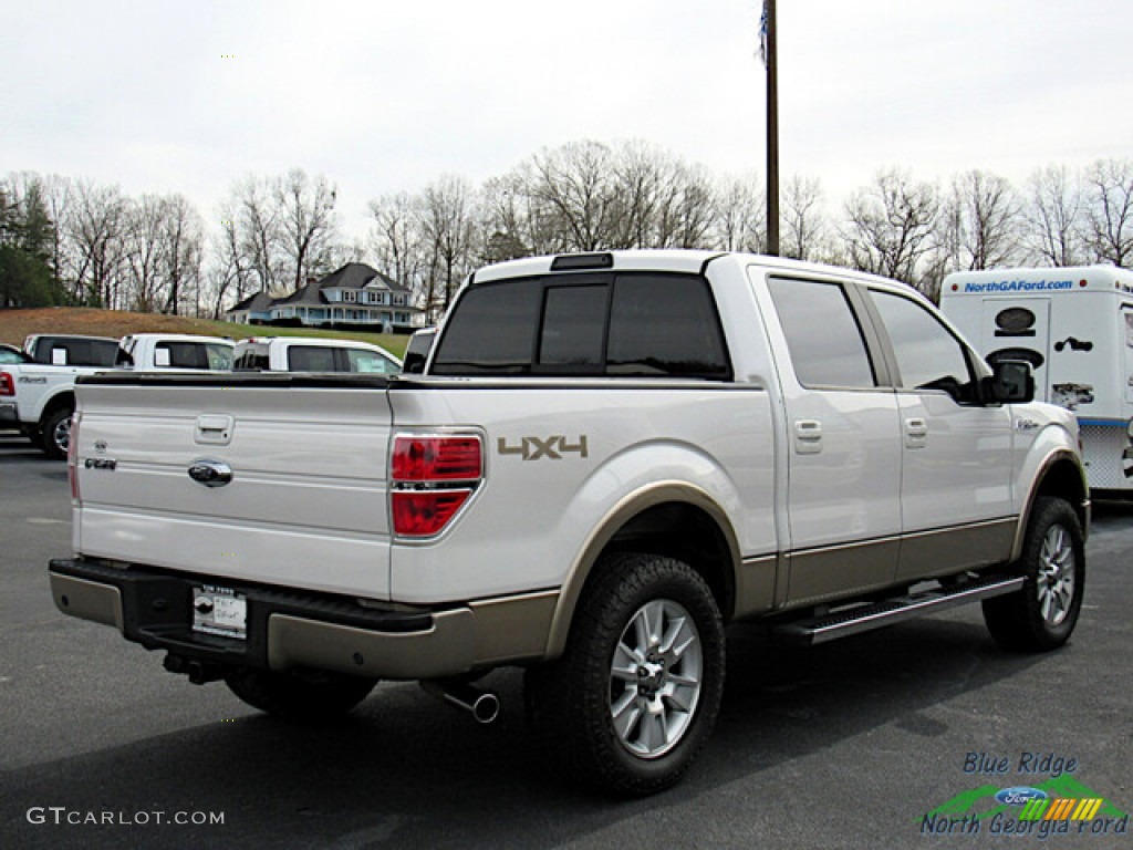 2011 F150 Lariat SuperCrew 4x4 - White Platinum Metallic Tri-Coat / Pale Adobe photo #5