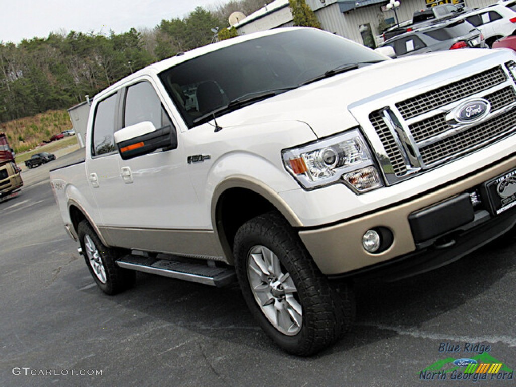 2011 F150 Lariat SuperCrew 4x4 - White Platinum Metallic Tri-Coat / Pale Adobe photo #26