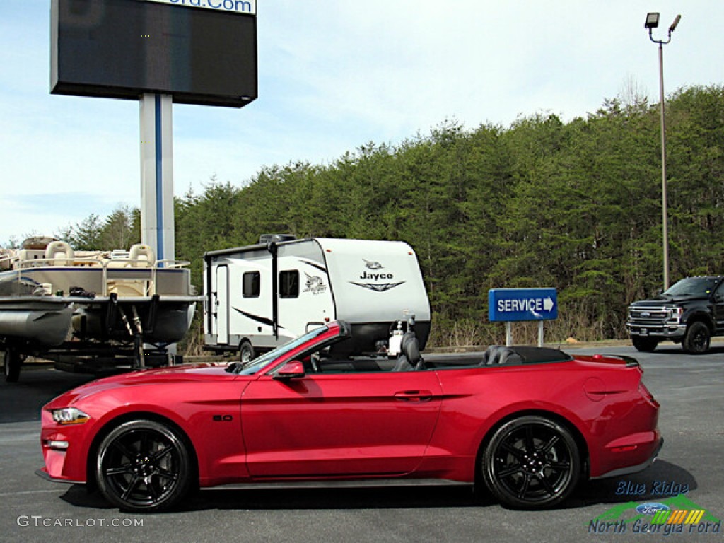 2020 Mustang GT Premium Convertible - Rapid Red / Ebony photo #2