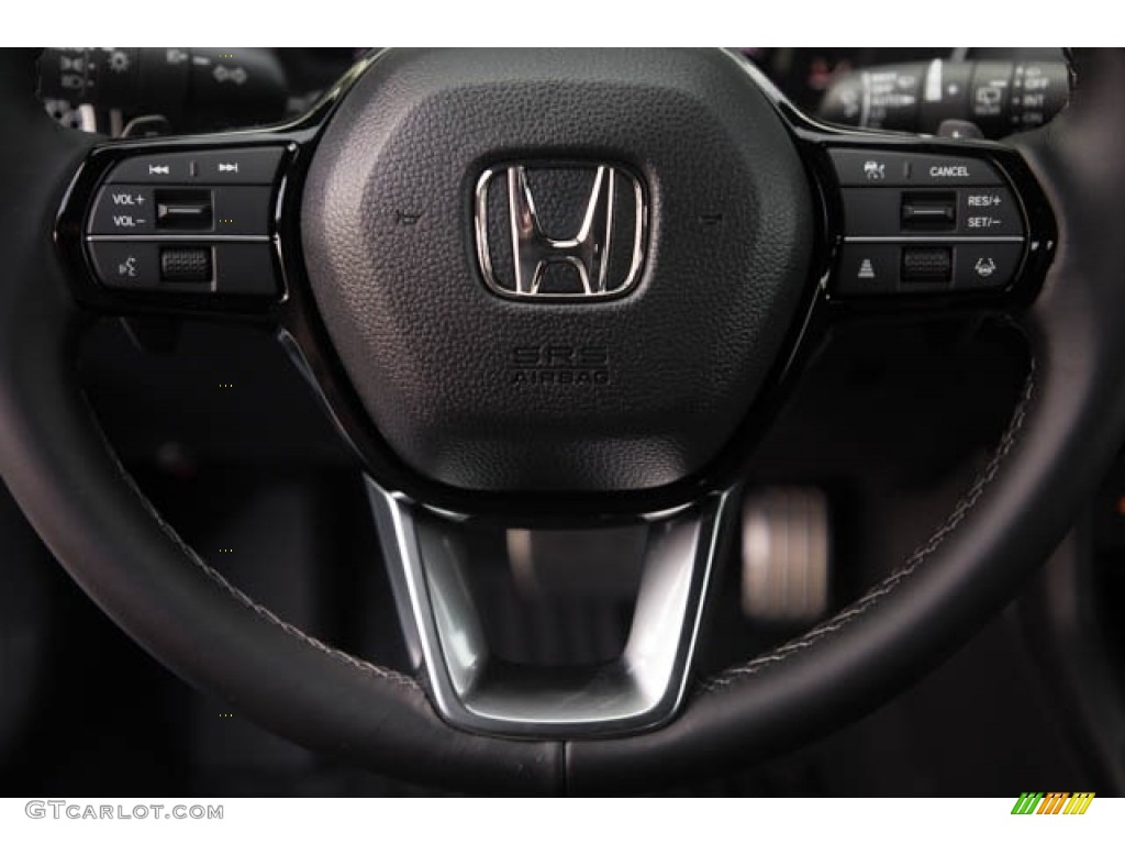 2023 Honda Civic Sport Touring Hatchback Black Steering Wheel Photo #145761487