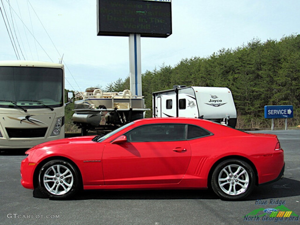 2015 Camaro LS Coupe - Red Hot / Black photo #2