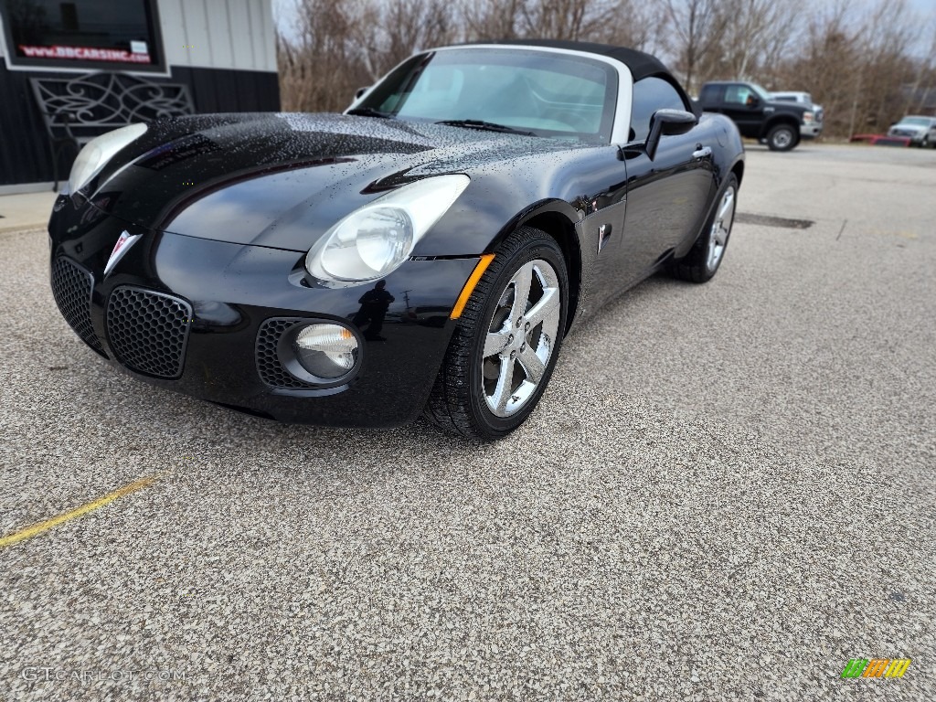 2008 Solstice GXP Roadster - Mysterious Black / Ebony photo #6