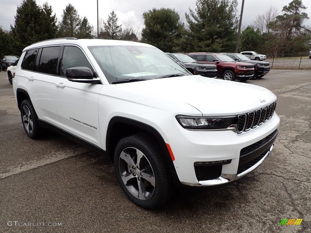 2023 Grand Cherokee L Limited 4x4 - Bright White / Global Black photo #7