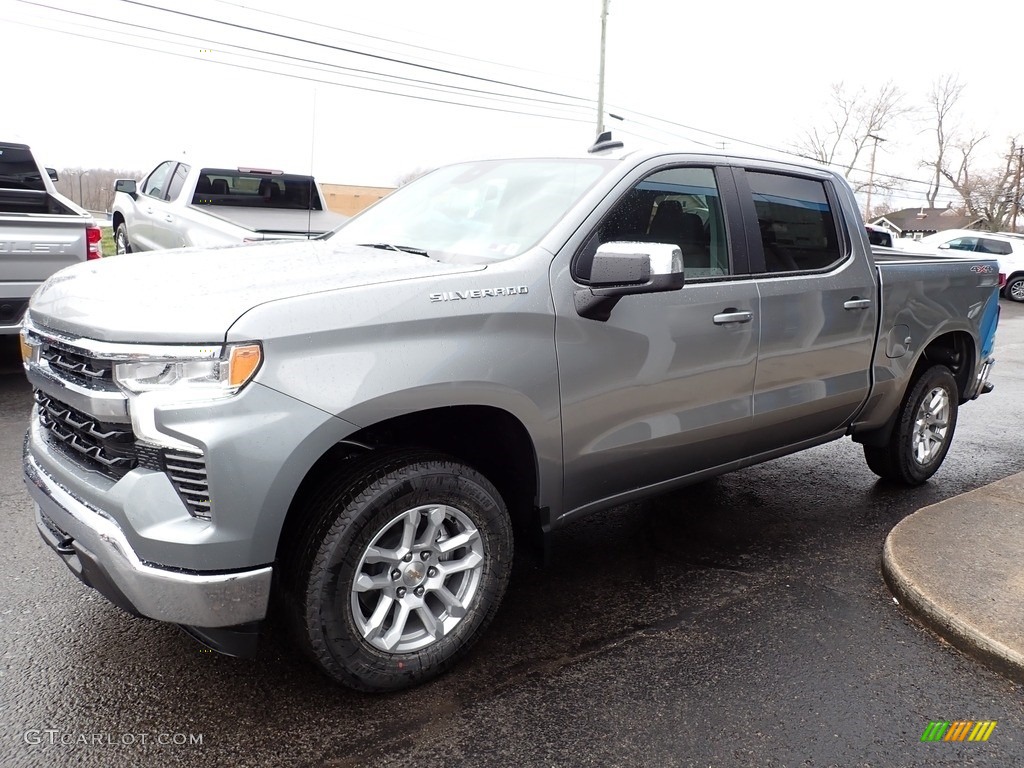 Sterling Gray Metallic 2023 Chevrolet Silverado 1500 LT Crew Cab 4x4 Exterior Photo #145765938