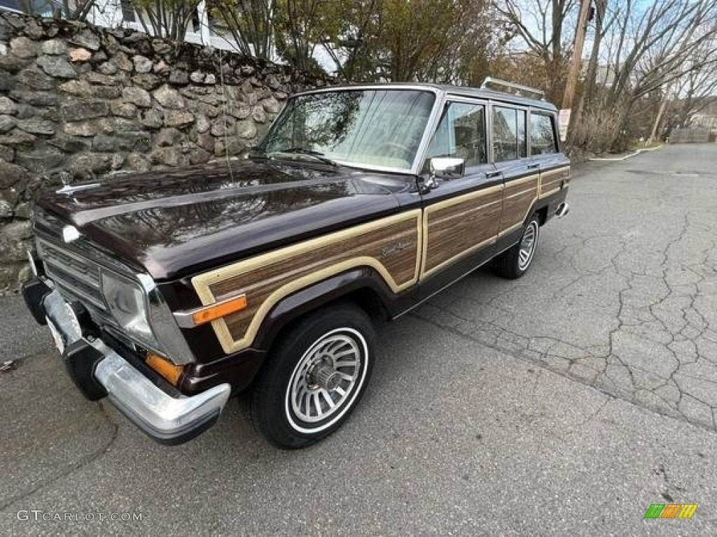 Black Cherry Pearl 1989 Jeep Grand Wagoneer 4x4 Exterior Photo #145766835