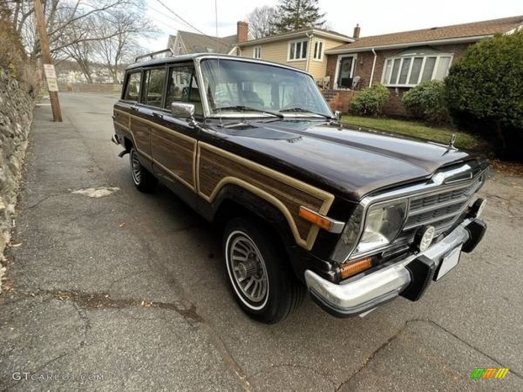 Black Cherry Pearl 1989 Jeep Grand Wagoneer 4x4 Exterior Photo #145766859