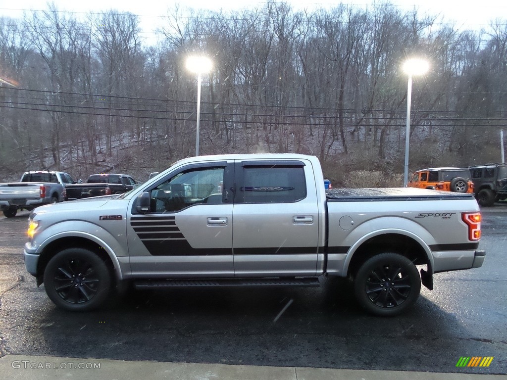 2020 F150 XLT SuperCrew 4x4 - Iconic Silver / Sport Special Edition Black/Red photo #6
