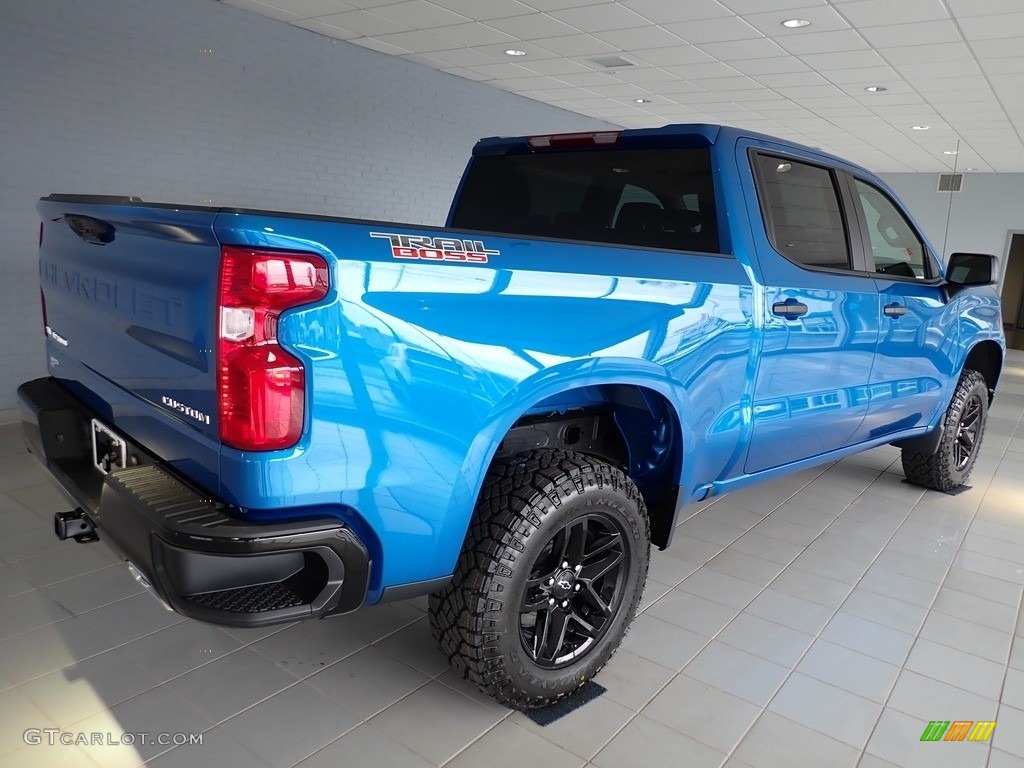 2023 Silverado 1500 Custom Trail Boss Crew Cab 4x4 - Glacier Blue Metallic / Jet Black photo #3