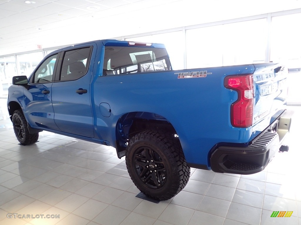 2023 Silverado 1500 Custom Trail Boss Crew Cab 4x4 - Glacier Blue Metallic / Jet Black photo #6