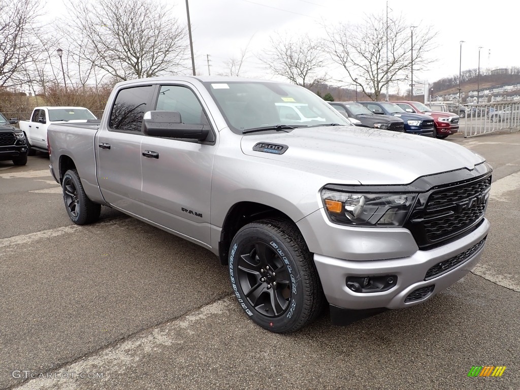 Billet Silver Metallic 2023 Ram 1500 Big Horn Night Edition Crew Cab 4x4 Exterior Photo #145767417