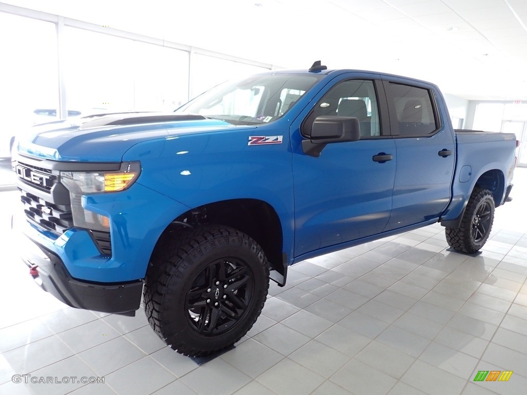 2023 Silverado 1500 Custom Trail Boss Crew Cab 4x4 - Glacier Blue Metallic / Jet Black photo #7