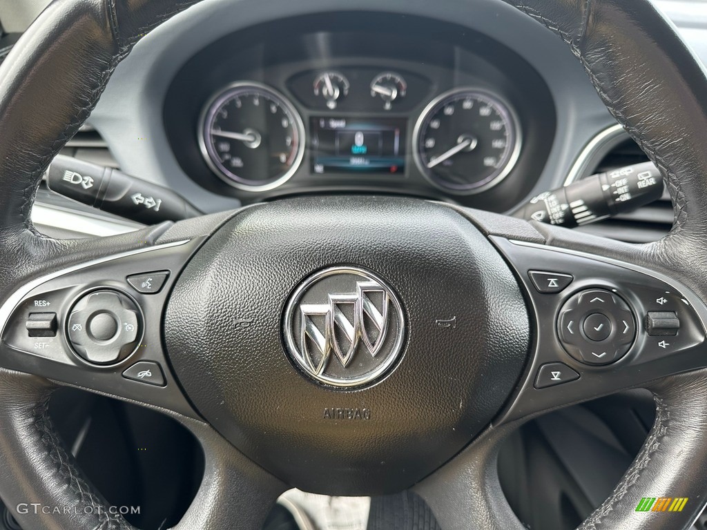 2019 Buick Enclave Essence Dark Galvanized/Ebony Accents Steering Wheel Photo #145767534