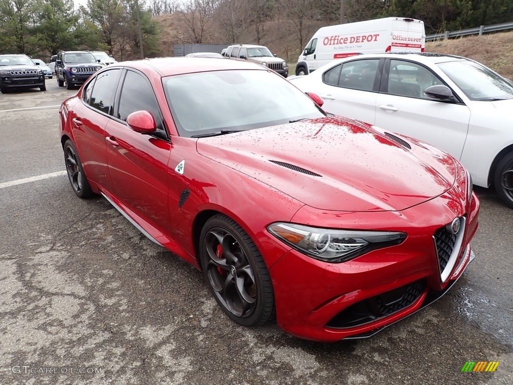 2017 Giulia Quadrifoglio - Rosso Alfa (Red) / Black photo #2