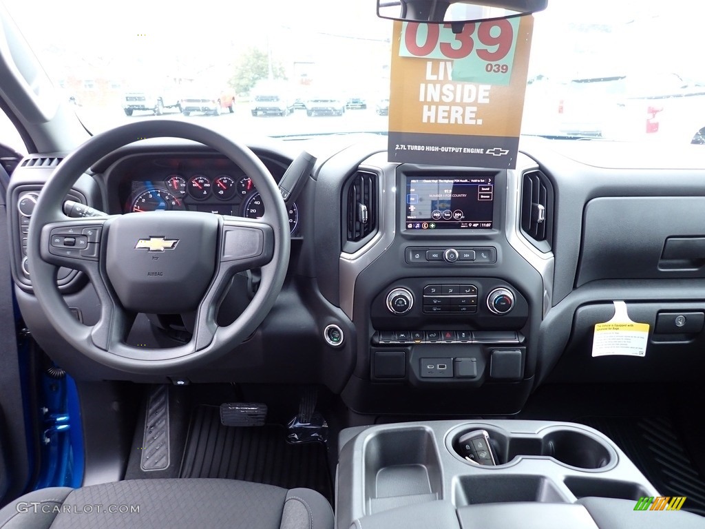 2023 Silverado 1500 Custom Crew Cab 4x4 - Glacier Blue Metallic / Jet Black photo #13