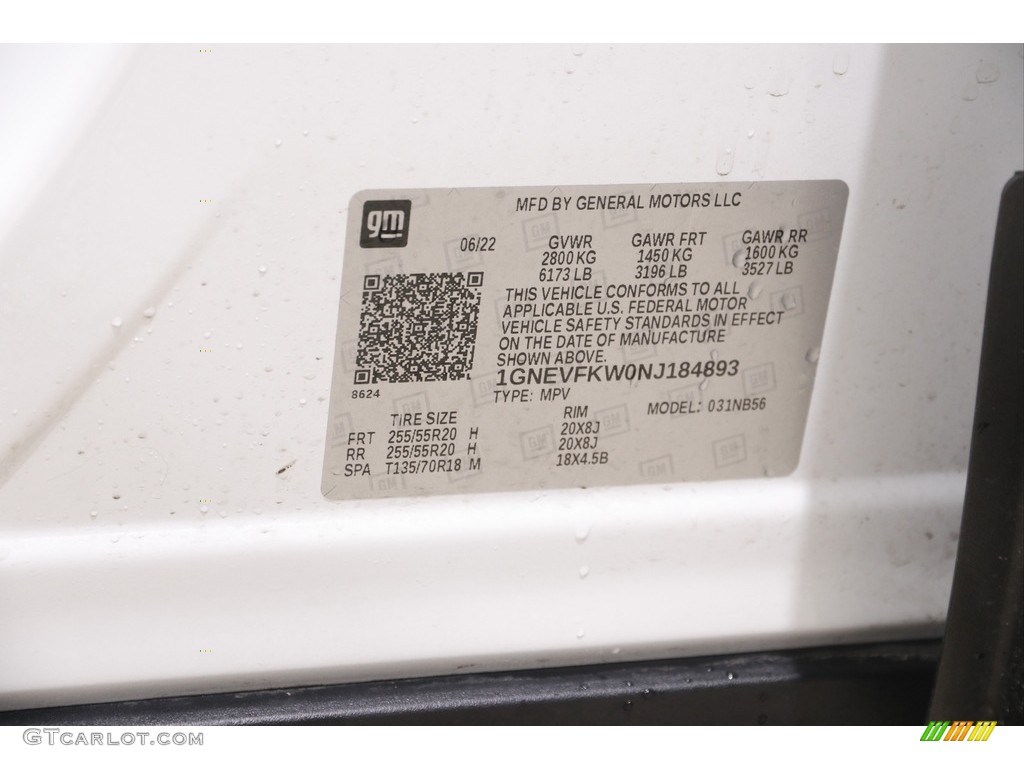 2022 Traverse LS AWD - Summit White / Jet Black/­Chai photo #23