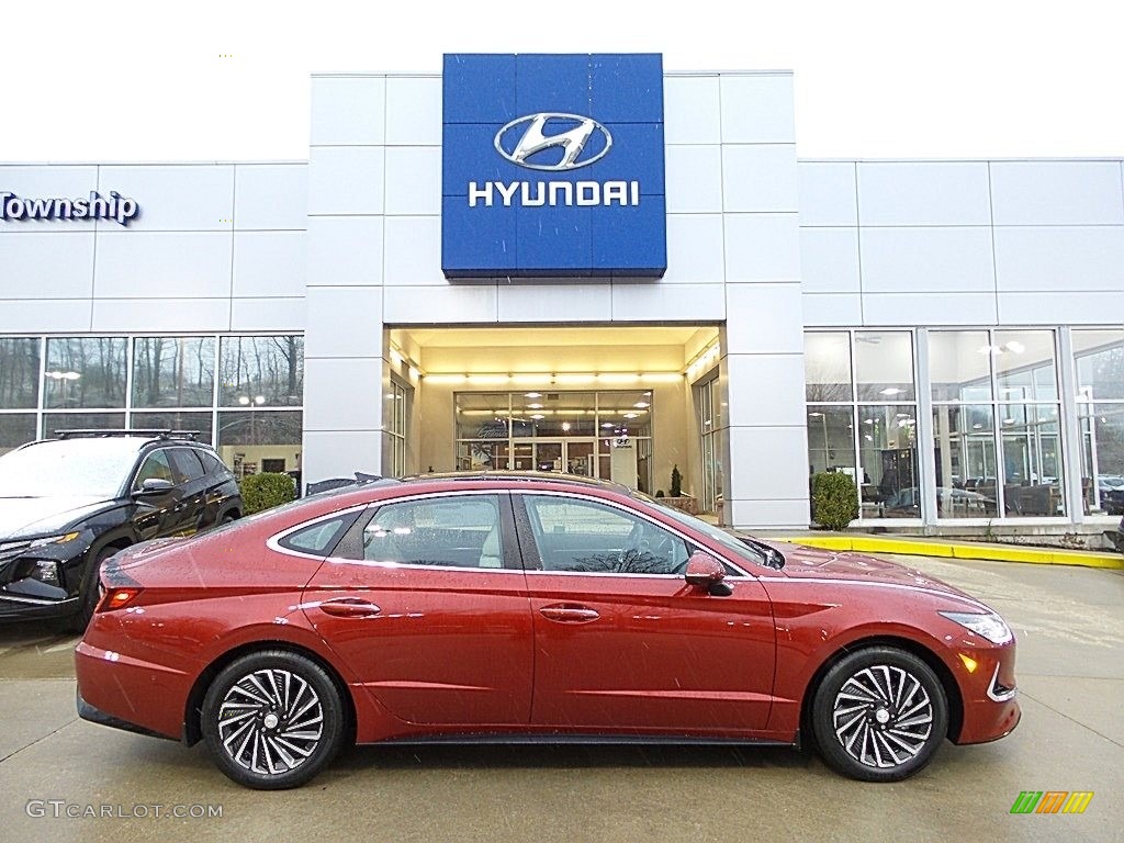2023 Sonata Limited Hybrid - Ultimate Red / Medium Gray photo #1