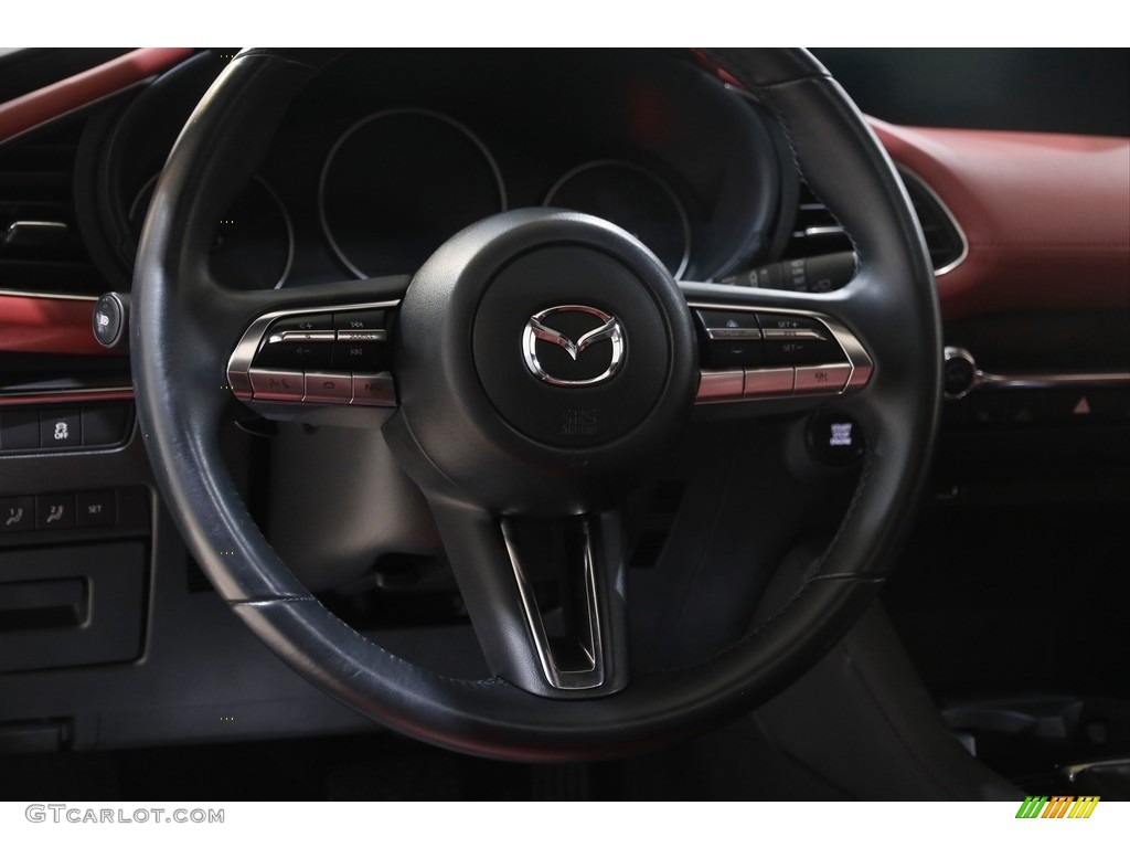 2020 MAZDA3 Premium Hatchback AWD - Polymetal Gray Metallic / Red photo #7