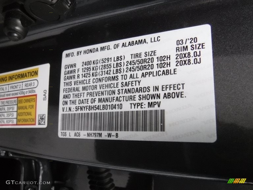 2020 Passport EX-L AWD - Modern Steel Metallic / Gray photo #38