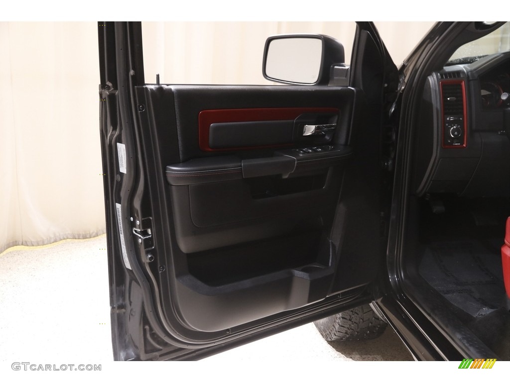 2015 Ram 1500 Rebel Crew Cab 4x4 Rebel Theme Red/Black Door Panel Photo #145769646