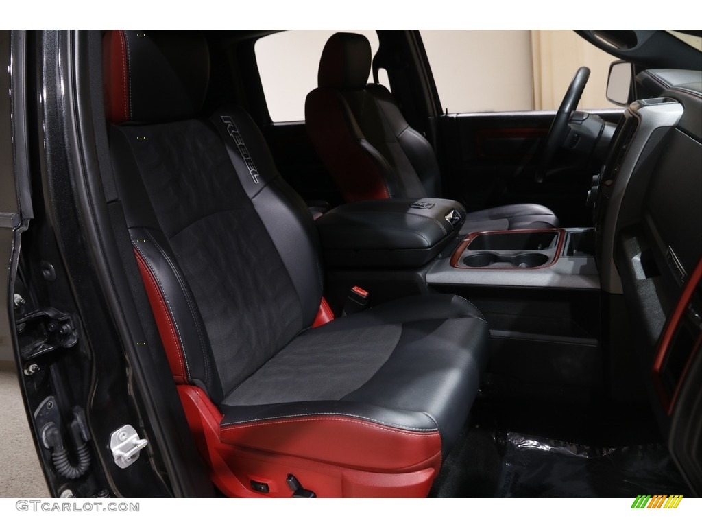 2015 1500 Rebel Crew Cab 4x4 - Brilliant Black Crystal Pearl / Rebel Theme Red/Black photo #18