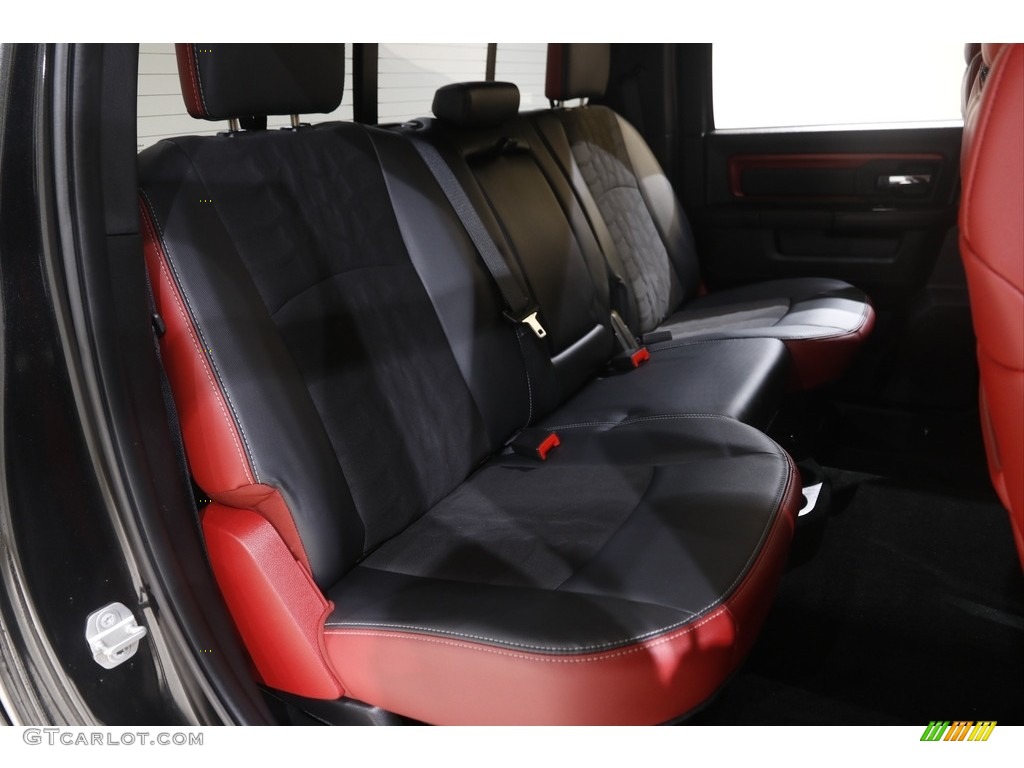 2015 1500 Rebel Crew Cab 4x4 - Brilliant Black Crystal Pearl / Rebel Theme Red/Black photo #19