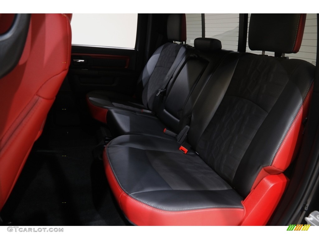 2015 1500 Rebel Crew Cab 4x4 - Brilliant Black Crystal Pearl / Rebel Theme Red/Black photo #20