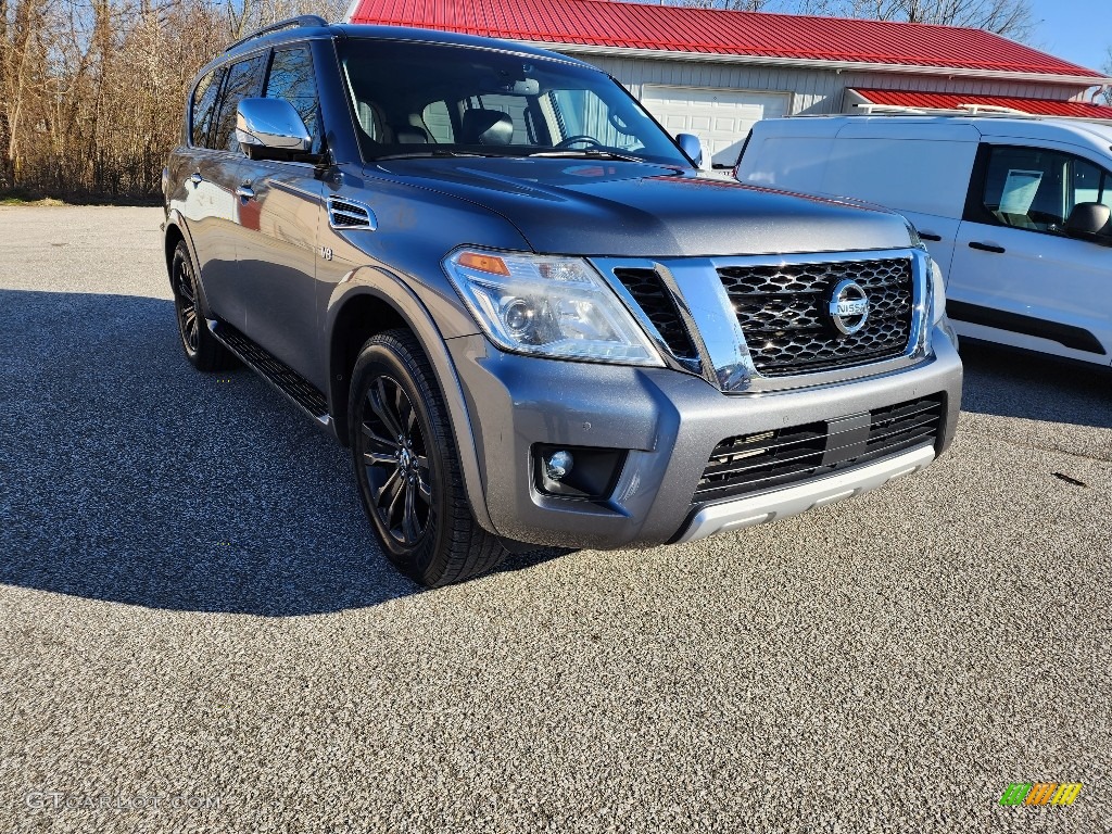 2017 Armada Platinum 4x4 - Gun Metallic / Charcoal photo #2