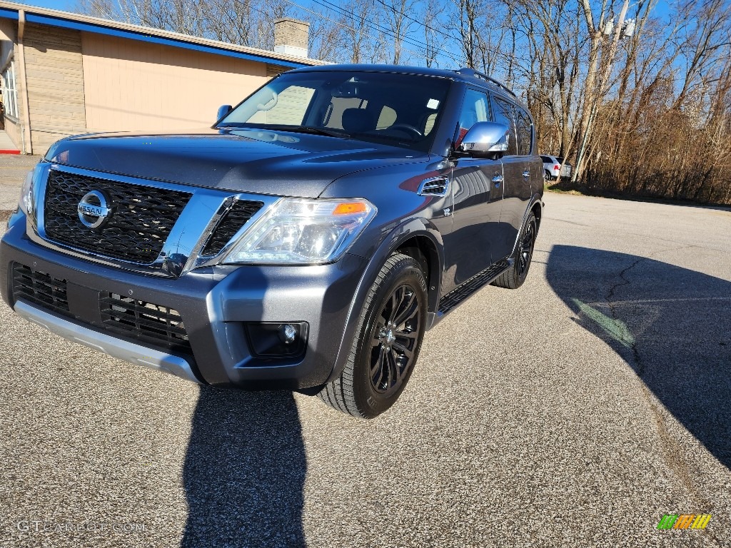 2017 Armada Platinum 4x4 - Gun Metallic / Charcoal photo #4