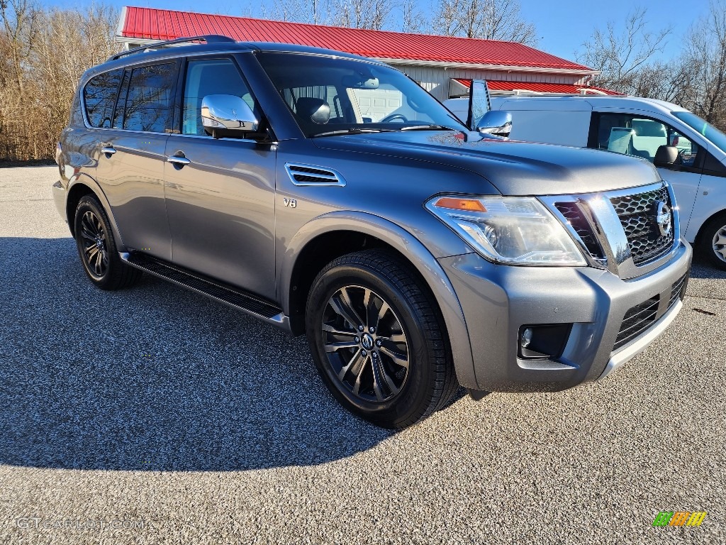 2017 Armada Platinum 4x4 - Gun Metallic / Charcoal photo #32