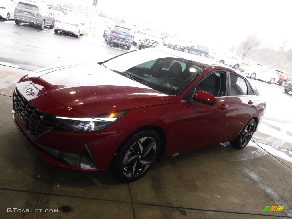 2023 Elantra Limited Hybrid - Scarlet Red Pearl / Medium Gray photo #6