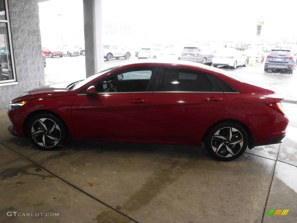 2023 Elantra Limited Hybrid - Scarlet Red Pearl / Medium Gray photo #7