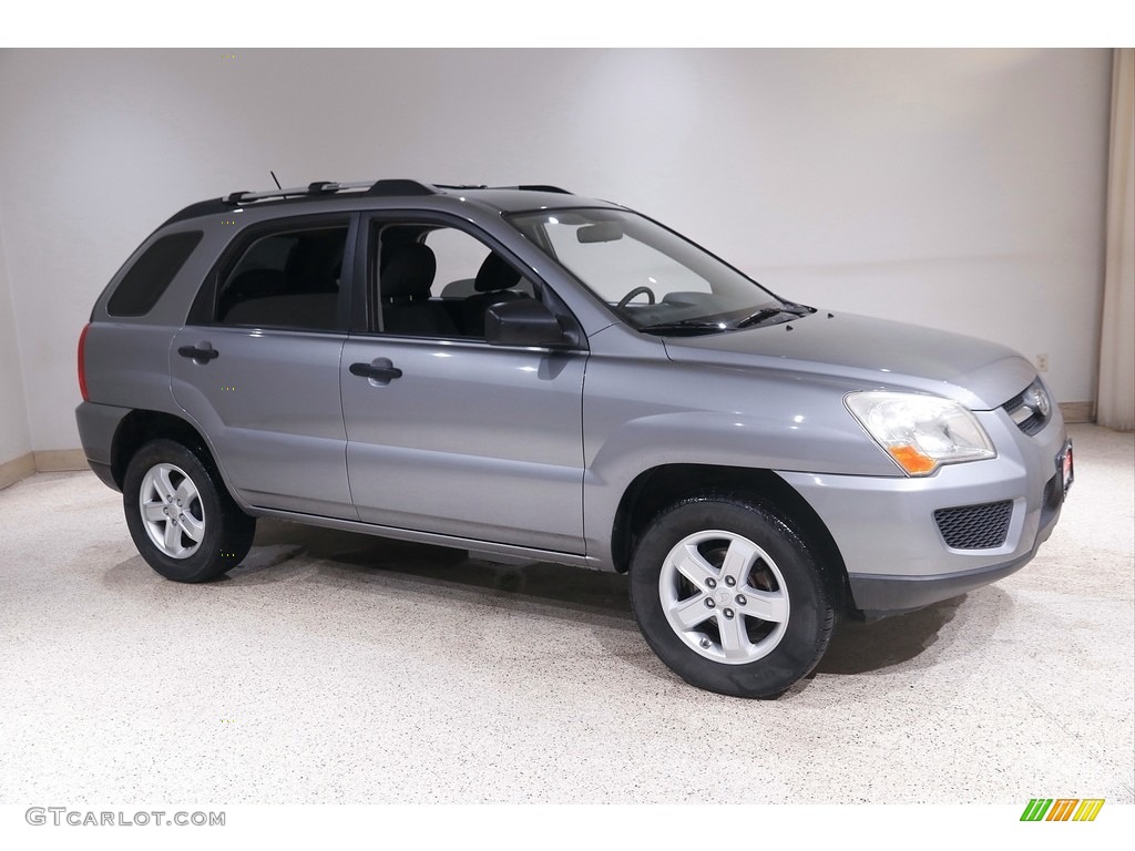 2009 Sportage LX V6 4x4 - Steel Silver / Black photo #1