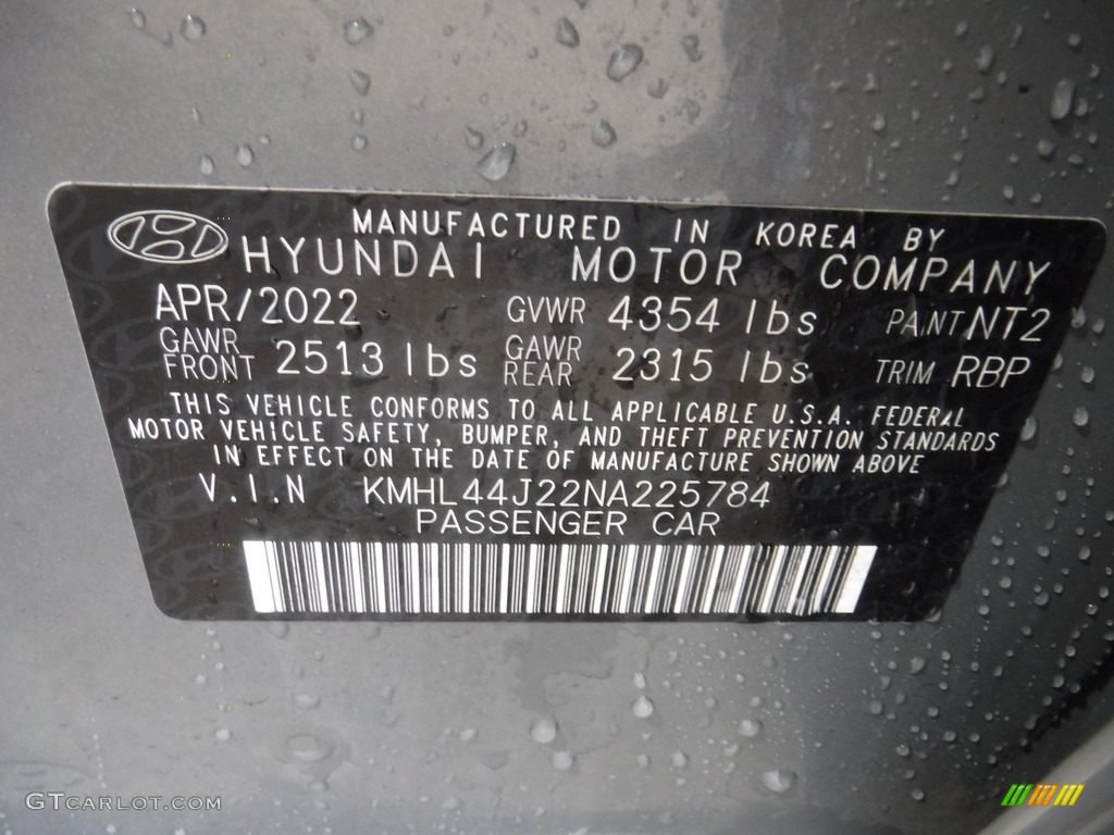 2022 Sonata SEL Plus - Hampton Gray / Black photo #29