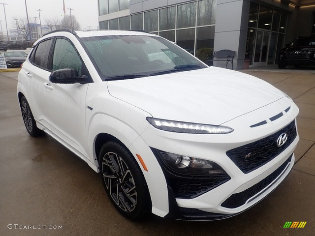 Lunar White 2023 Hyundai Kona N Line AWD Exterior Photo #145774402