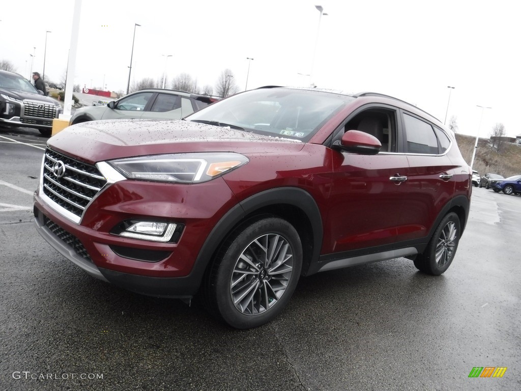 2020 Tucson Ultimate AWD - Gemstone Red / Beige photo #6