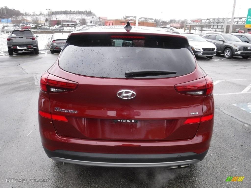 2020 Tucson Ultimate AWD - Gemstone Red / Beige photo #9