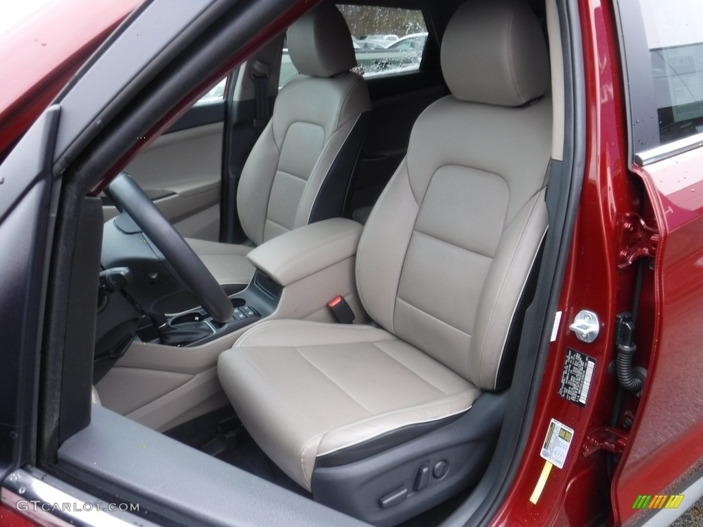 2020 Tucson Ultimate AWD - Gemstone Red / Beige photo #13