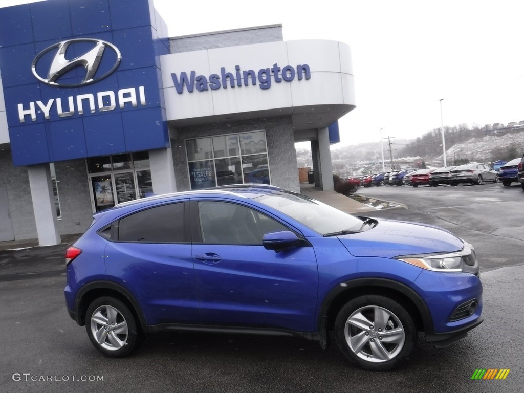 2020 HR-V EX AWD - Aegean Blue Metallic / Black photo #2