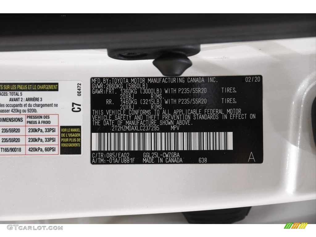 2020 RX 350 AWD - Eminent White Pearl / Parchment photo #23