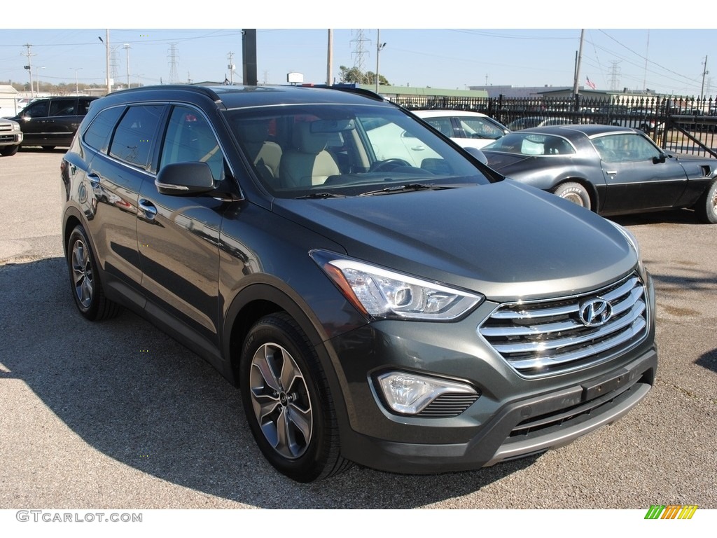 2014 Santa Fe Limited AWD - Hampton Green Pearl / Beige photo #7