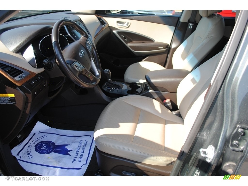 2014 Santa Fe Limited AWD - Hampton Green Pearl / Beige photo #11