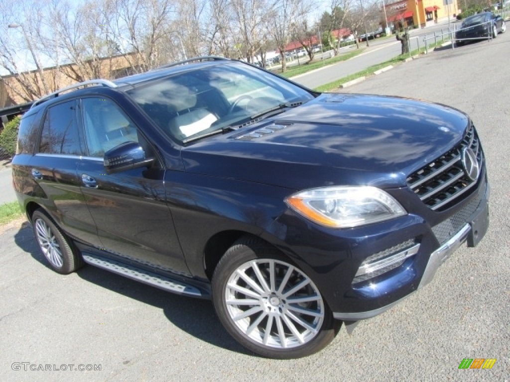 2014 ML 350 4Matic - Lunar Blue Metallic / Black photo #3